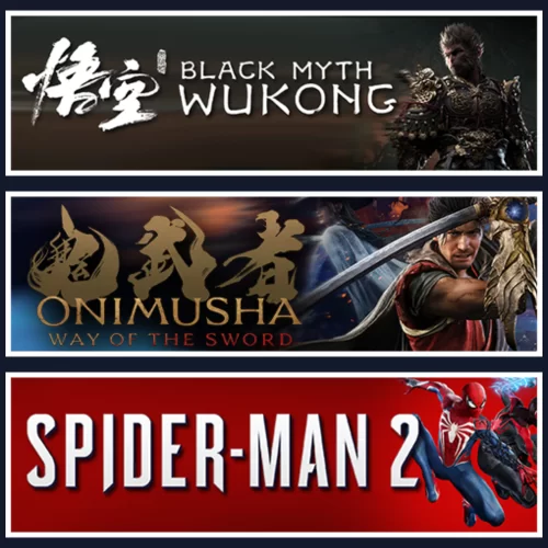 Black Myth Wukong +Onimusha +SpiderMan 2